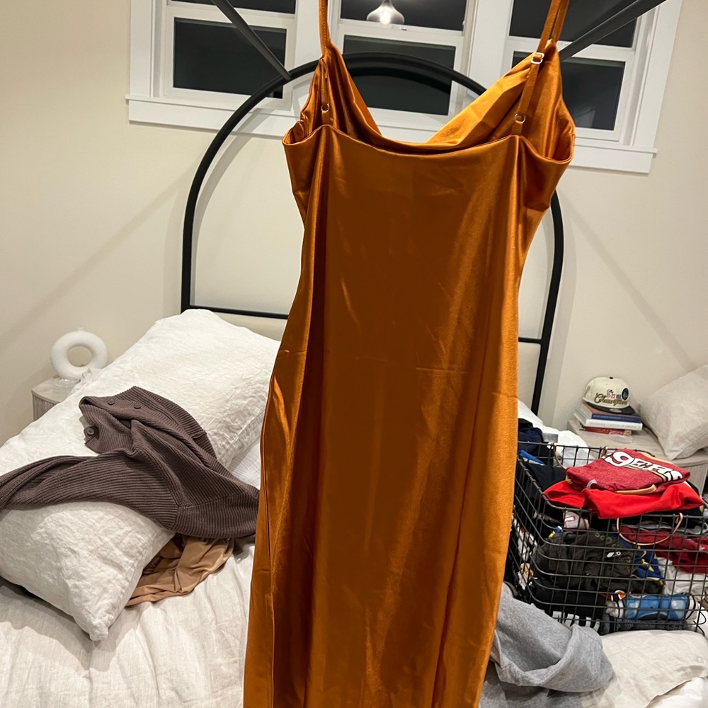 Gold / Burnt Orange Dress - Picture 3 of 8